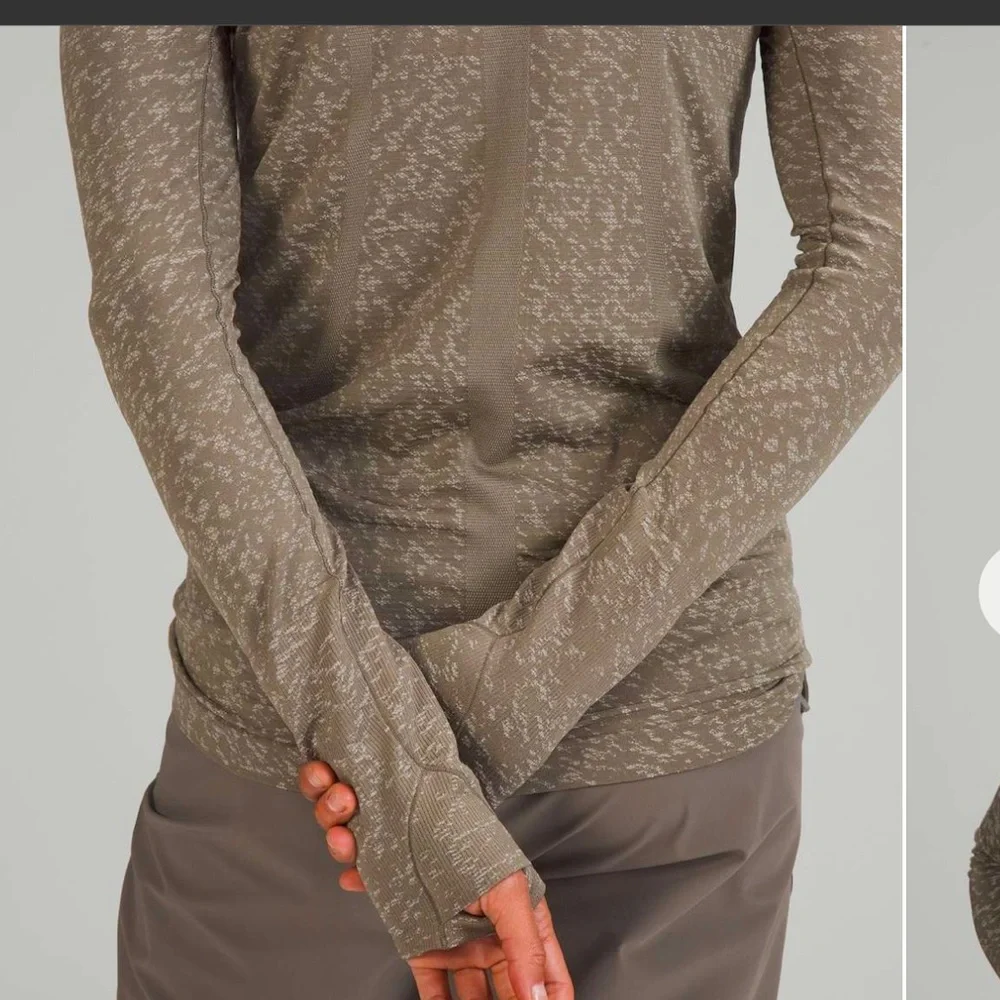 Lululemon Swiftly Tech LS Shirt 2.0 Distorted Static Rover White Opal - 4